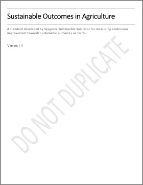 PDF Cover Sustainable Outcomes Standard
